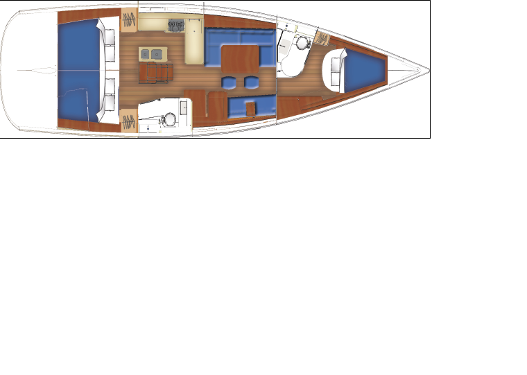 Segel Yacht Oceanis 46 3 Kabinen Charteryacht